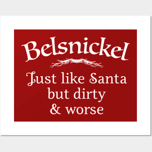 Belsnickel Just Like Santa But Dirty and Worse Funny Office Christmas Posters and Art